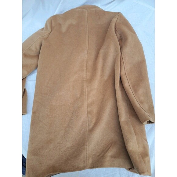 Jack By BB Dakota Womens Long Coat Jacket Asymmetrical Full Zip Tan SOFT M - Picture 7 of 7
